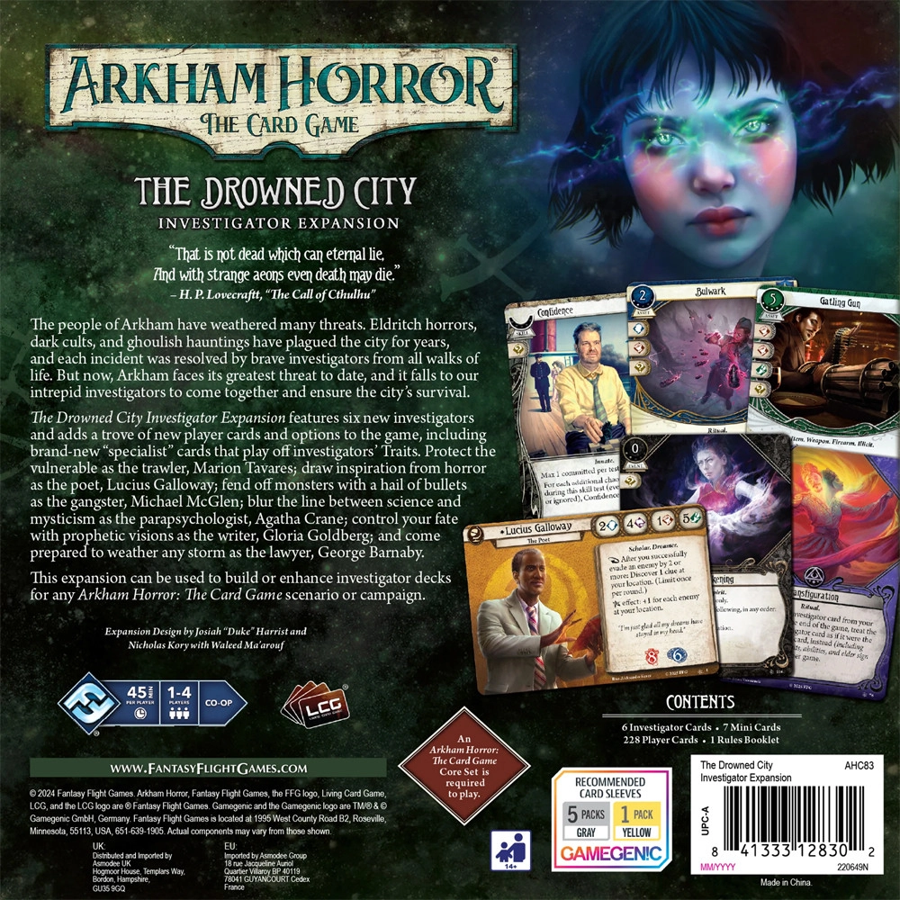 (Предзаказ) Arkham Horror LCG: The Drowned City Investigator