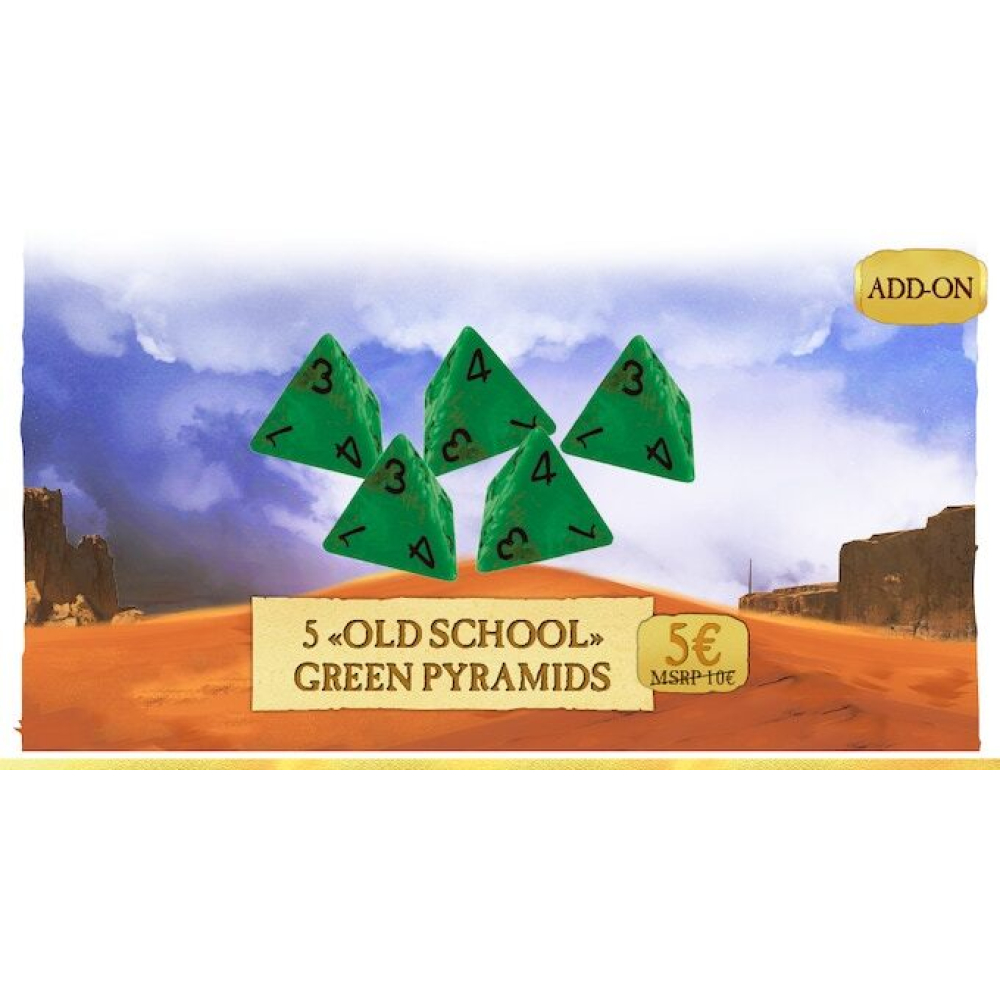Kemet: Blood and Sand - 5 "Old School" Green Pyramids